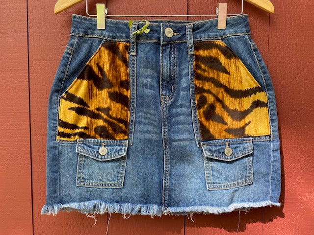 Tiger Eye Vintage Jean Skirt